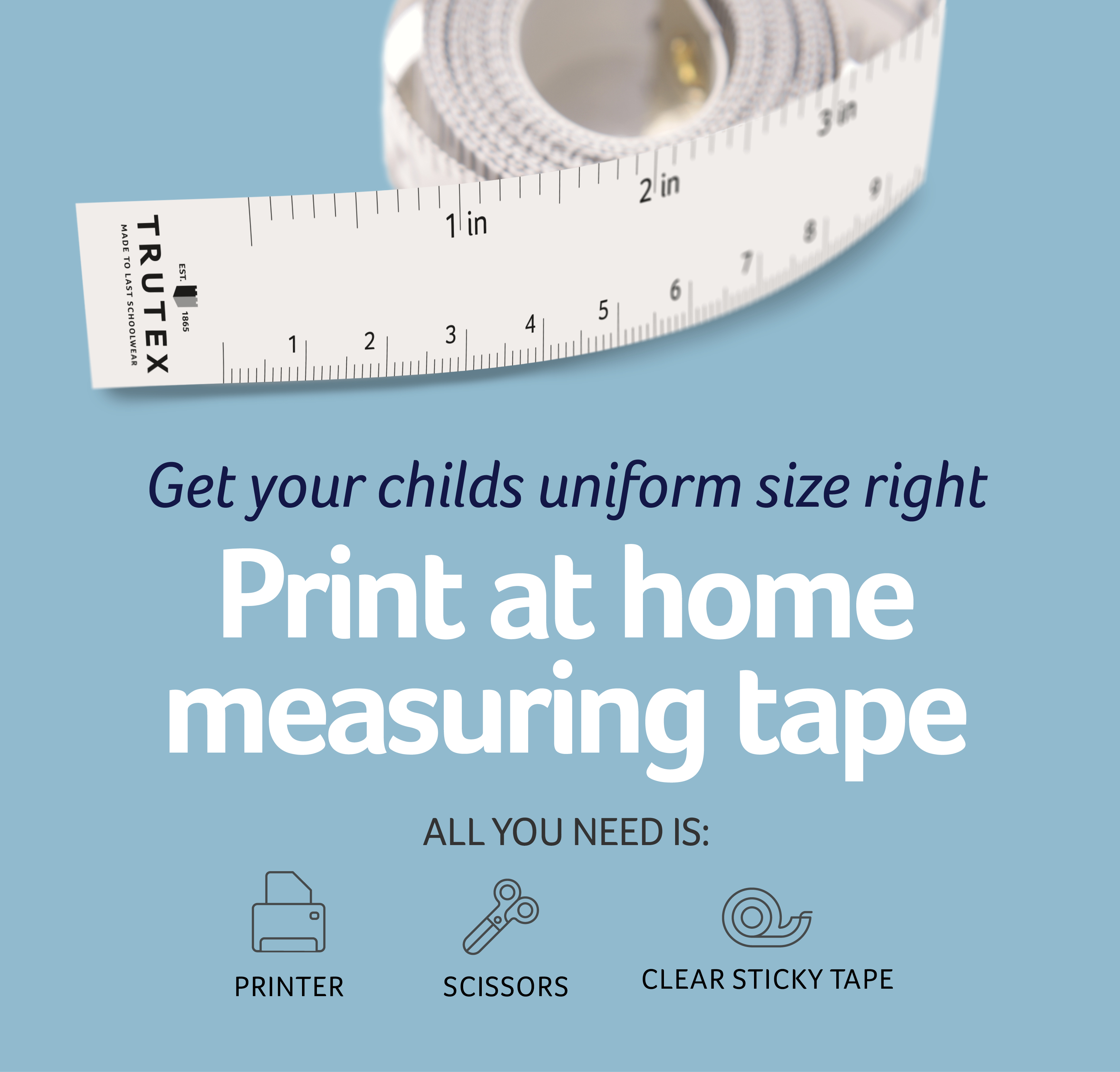 Print at home measuring tape