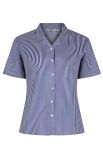 Short Sleeve, Non-Iron Revere Collar Striped Blouses - Twin Pack